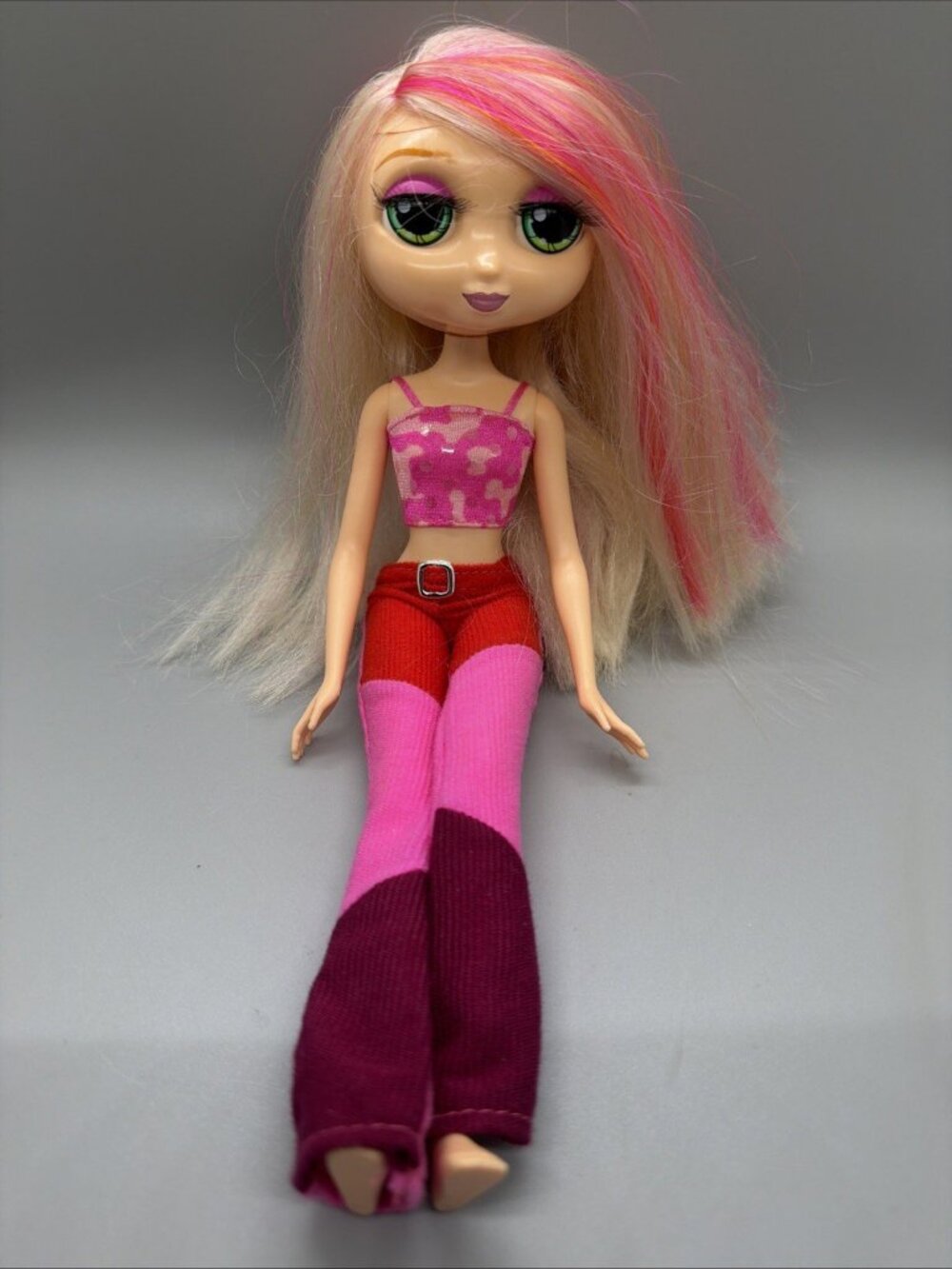 Mattel Diva Starz Doll W Blonde Hair With Pink Streaks Pink Outfit 2001 WORKS!!